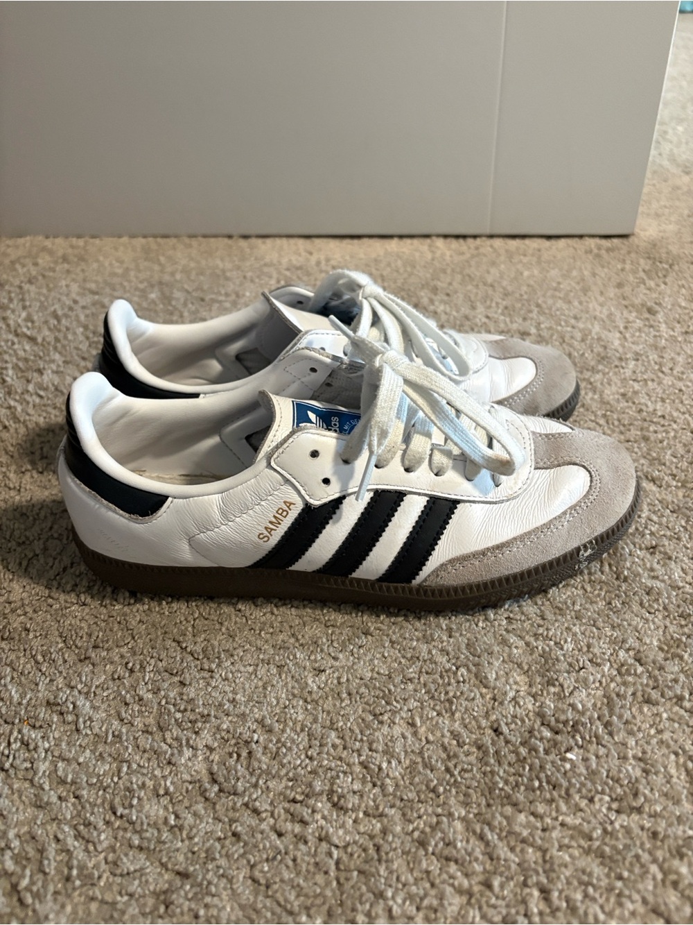adidas Samba White/Black with Gum Sole